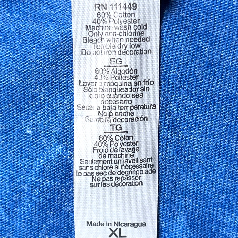 Neon Museum Blue Men’s T-Shirt with Yellow Duck Graphic - Picture 6 of 6